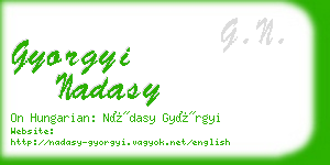 gyorgyi nadasy business card